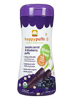 HAPPYBABY 禧贝 有机蓝莓紫色胡萝卜泡芙小麦圈富含胆碱 60g