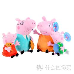 Peppa Pig 小猪佩奇 毛绒一家礼盒装+两款龙猫玩偶