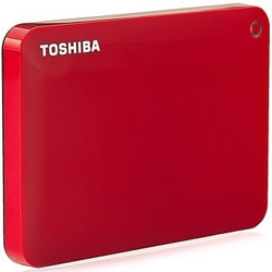 东芝（TOSHIBA）V8 CANVIO高端分享系列2.5英寸移动硬盘（USB3.0）1TB（活力红）