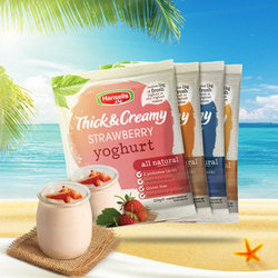 Hansells惠思乐新西兰进口自制酸奶粉香浓果味套装买1送4 共8包