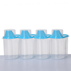 塑料收纳罐 4个装  小号 15.5*10*20.5cm