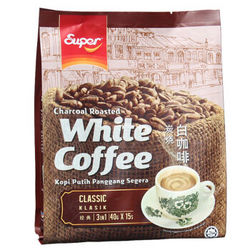 super 超级 炭烧经典3合1白咖啡 600g(40g*15包）*2件