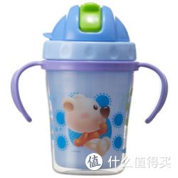 日康 双层吸管杯 240ml （蓝色）RK-3431