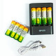 GP 超霸电池 USB充电电池套装（USB充电器+镍氢充电电池5号8节）