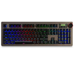 黑爵（AJAZZ）AK60侧刻光环全彩RGB合金机械键盘 青轴