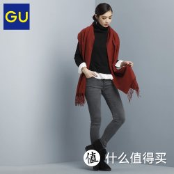 GU 极优 278879 女士高领套头毛衣  