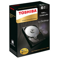 TOSHIBA 东芝 X300系列 6TB 7200转128M SATA3 台式机硬盘(HDWE160AZSTAU)