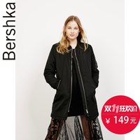 双11预告：Bershka 女士 06322085 长款休闲飞行夹克 