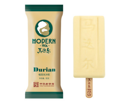 榴莲口味冰棍则选用泰国进口新鲜榴莲