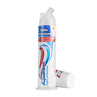 意大利进口 Aquafresh 三色牙膏 按压式亮白去渍三效合一直立牙膏100ml *3件
