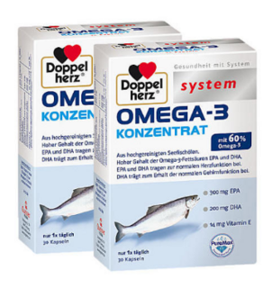 Doppelherz 双心 Omega-3 浓缩鱼油胶囊