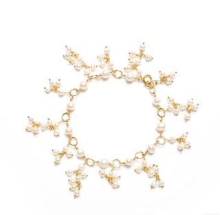 TERRA 泰拉 H系列 no6-15-2 天然珍珠手链 (黄金14K、17.5、金色、白色)