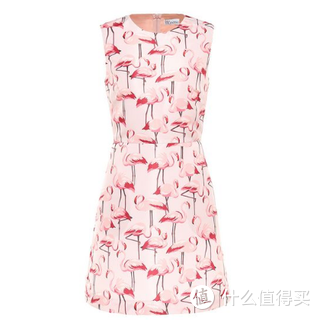REDValentino Flamingo 印纹罗缎连衣裙