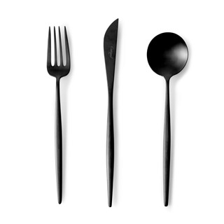 cutipol MOON BLACK 黑色哑光系列 餐具三件套 