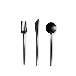 cutipol MOON BLACK 黑色哑光系列 餐具三件套 