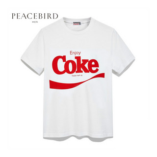 PEACEBIRD 太平鸟可口可乐系列 男士圆领短袖T恤