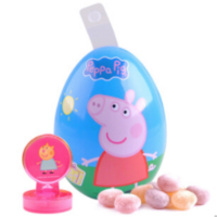 小猪佩奇 惊奇蛋 彩蛋玩具 儿童零食果汁软糖 10g/个 图案随机发货