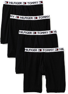 TOMMY HILFIGER 汤米·希尔费格 男士纯棉平角内裤 4件装