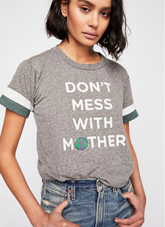 Free People Mother Earth 女士T恤 麻灰色 XS 