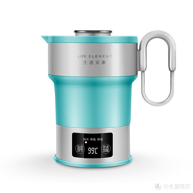 智能切换适用电压 智能调温保温 除氯 婴儿级硅胶壶身 轻松折叠
