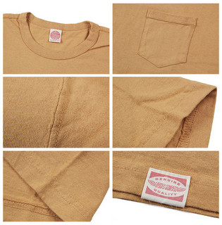 TOYS McCOY McHILL TMC1401 日产男士筒织纯棉口袋T恤 土黄色