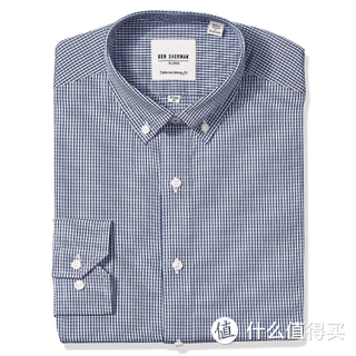 BEN SHERMAN 50-2917 男士修身格子扣领礼服衬衫