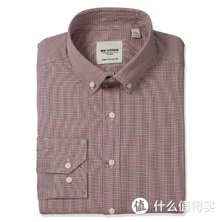 BEN SHERMAN 50-2917 男士修身格子扣领礼服衬衫
